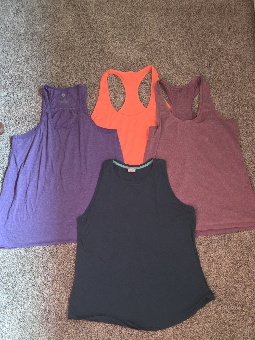 Mixed Color Women's Racerback and Tank Top Set